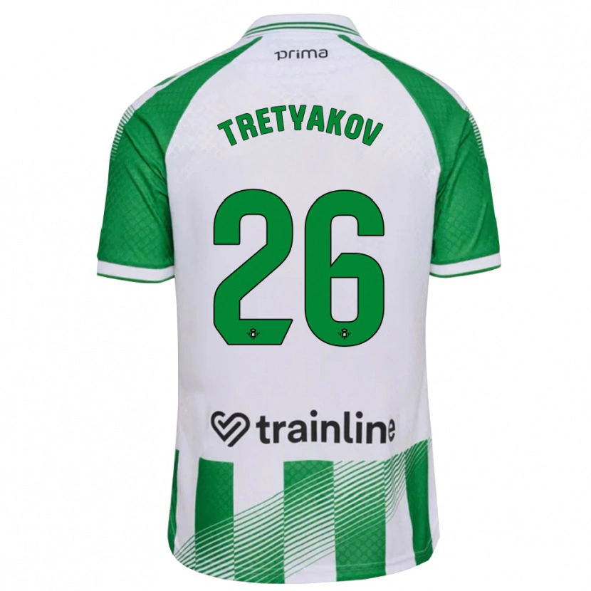 Danxen Mænd Ivan Tretyakov #26 Lys Grøn Sort Hvid Hjemmebane Spillertrøjer 2026/27 Trøje T-Shirt