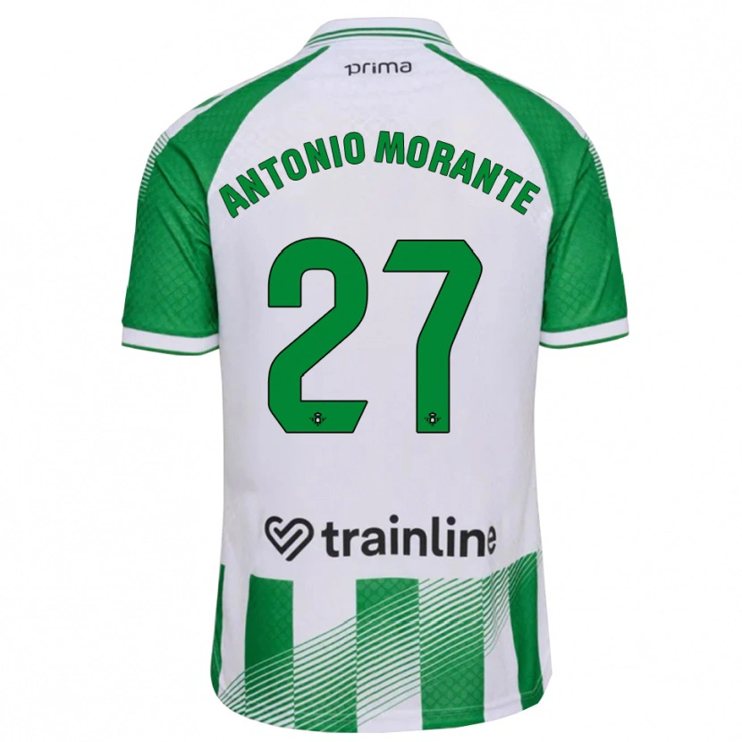 Danxen Mænd José Antonio Morante #27 Lys Grøn Sort Hvid Hjemmebane Spillertrøjer 2026/27 Trøje T-Shirt