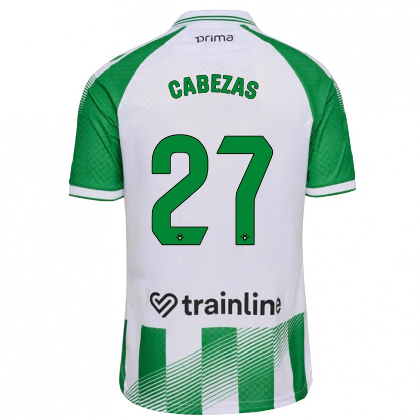 Danxen Mænd Ángela Cabezas #27 Lys Grøn Sort Hvid Hjemmebane Spillertrøjer 2026/27 Trøje T-Shirt