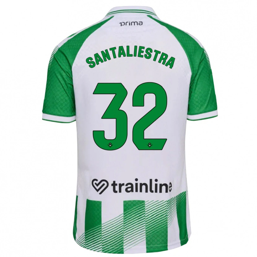 Danxen Mænd Carla Santaliestra #32 Lys Grøn Sort Hvid Hjemmebane Spillertrøjer 2026/27 Trøje T-Shirt