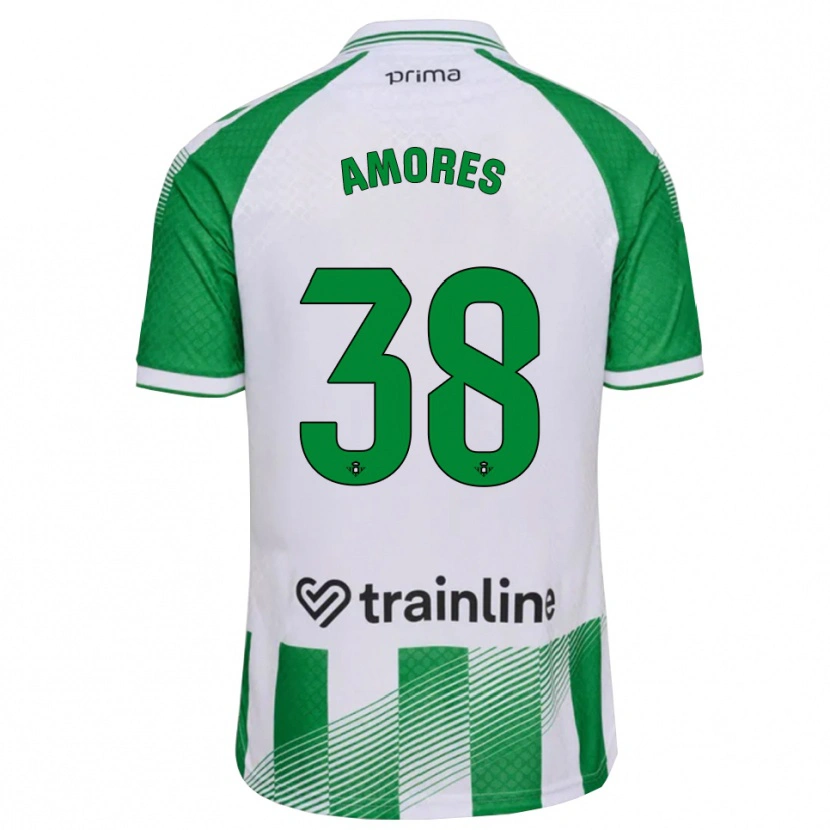 Danxen Mænd Iker Amores #38 Lys Grøn Sort Hvid Hjemmebane Spillertrøjer 2026/27 Trøje T-Shirt