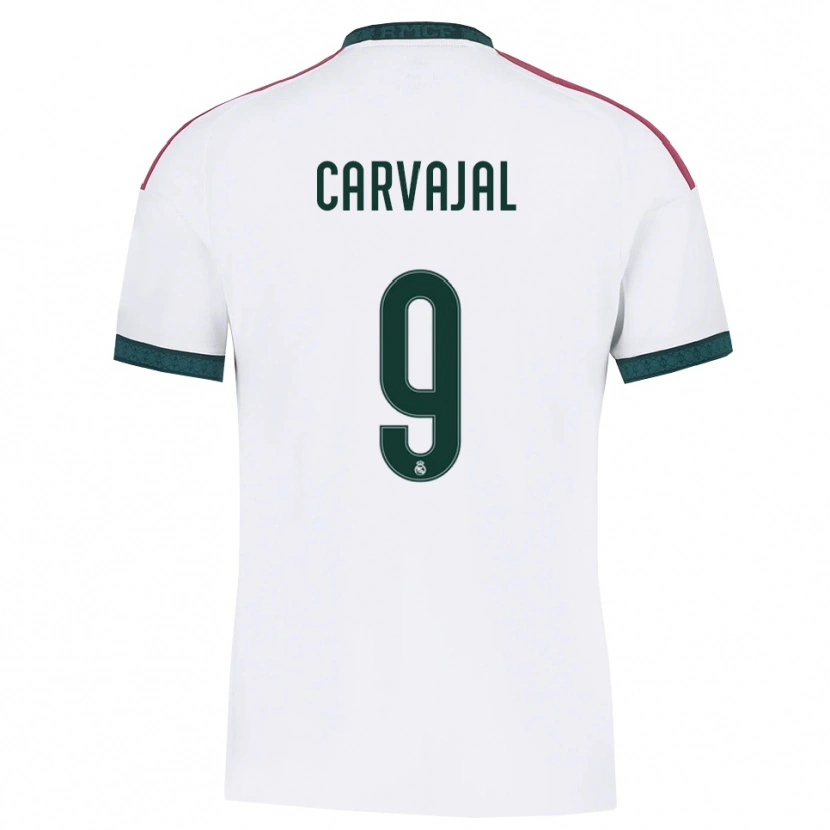 Danxen Mænd Ángel Carvajal #9 Mørkegrøn Hvid Rød Hjemmebane Spillertrøjer 2026/27 Trøje T-Shirt