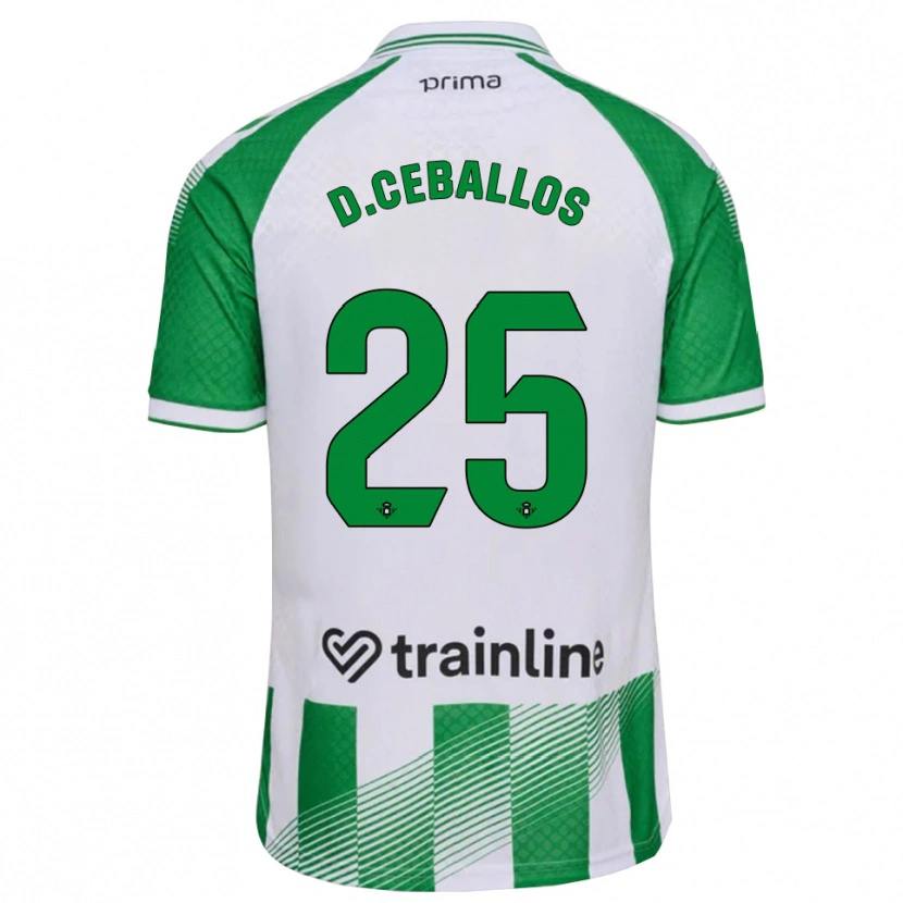 Danxen Mænd Dani Ceballos #25 Lys Grøn Sort Hvid Hjemmebane Spillertrøjer 2026/27 Trøje T-Shirt