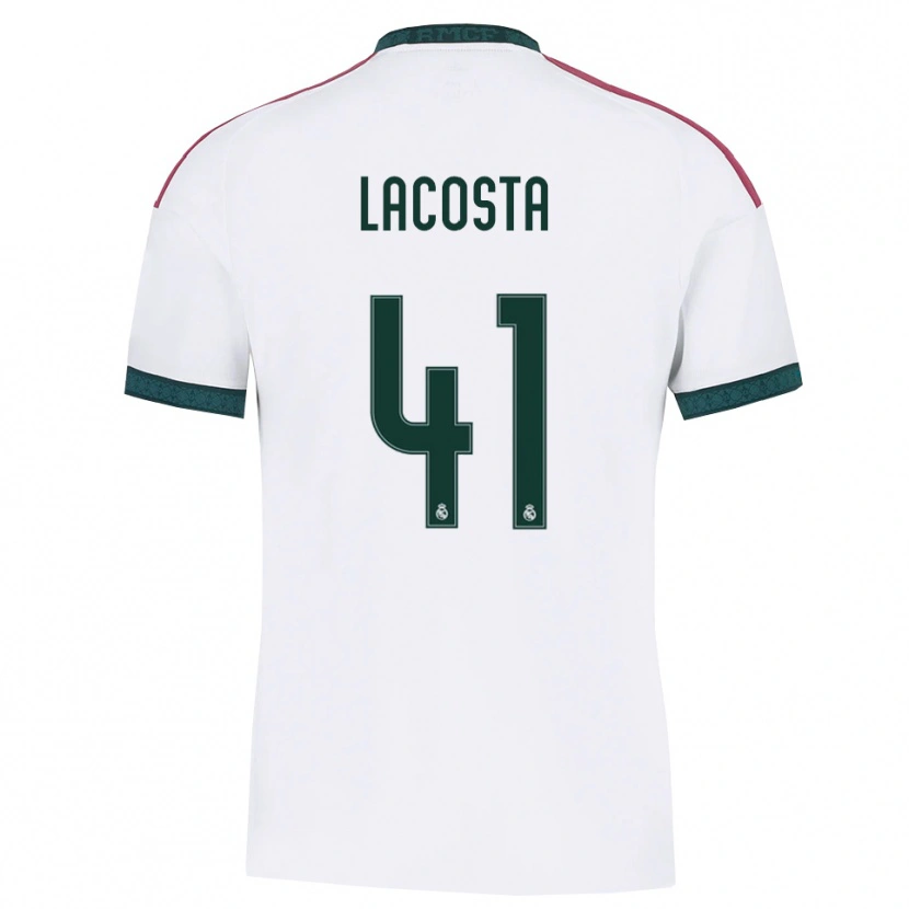 Danxen Mænd Diego Lacosta #41 Mørkegrøn Hvid Rød Hjemmebane Spillertrøjer 2026/27 Trøje T-Shirt