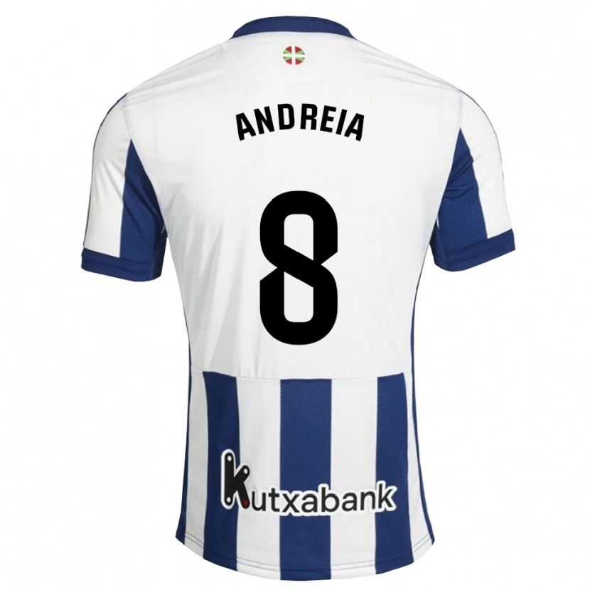 Danxen Mænd Andreia Jacinto #8 Marinehvid Gyldenrod Hjemmebane Spillertrøjer 2026/27 Trøje T-Shirt