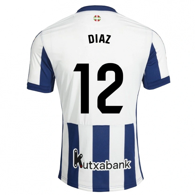 Danxen Mænd Ekain Díaz #12 Marinehvid Gyldenrod Hjemmebane Spillertrøjer 2026/27 Trøje T-Shirt