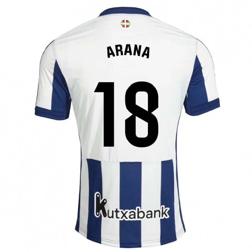 Danxen Mænd Pello Arana #18 Marinehvid Gyldenrod Hjemmebane Spillertrøjer 2026/27 Trøje T-Shirt