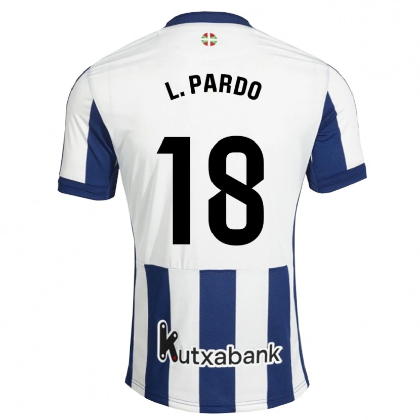 Danxen Mænd Lucía Pardo Méndez #18 Marinehvid Gyldenrod Hjemmebane Spillertrøjer 2026/27 Trøje T-Shirt