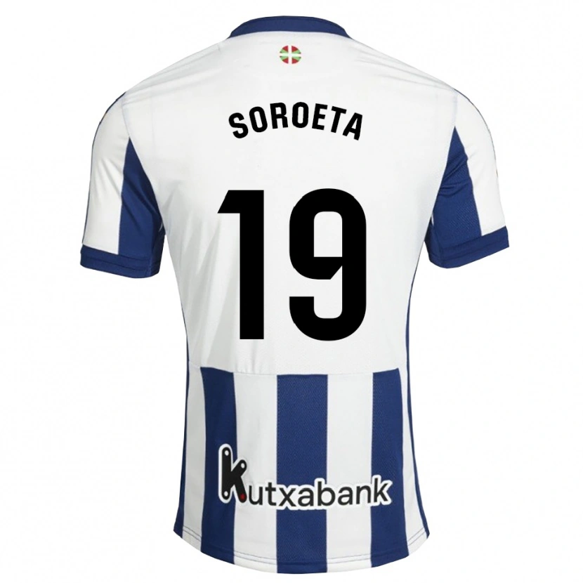 Danxen Mænd Javier Soroeta #19 Marinehvid Gyldenrod Hjemmebane Spillertrøjer 2026/27 Trøje T-Shirt