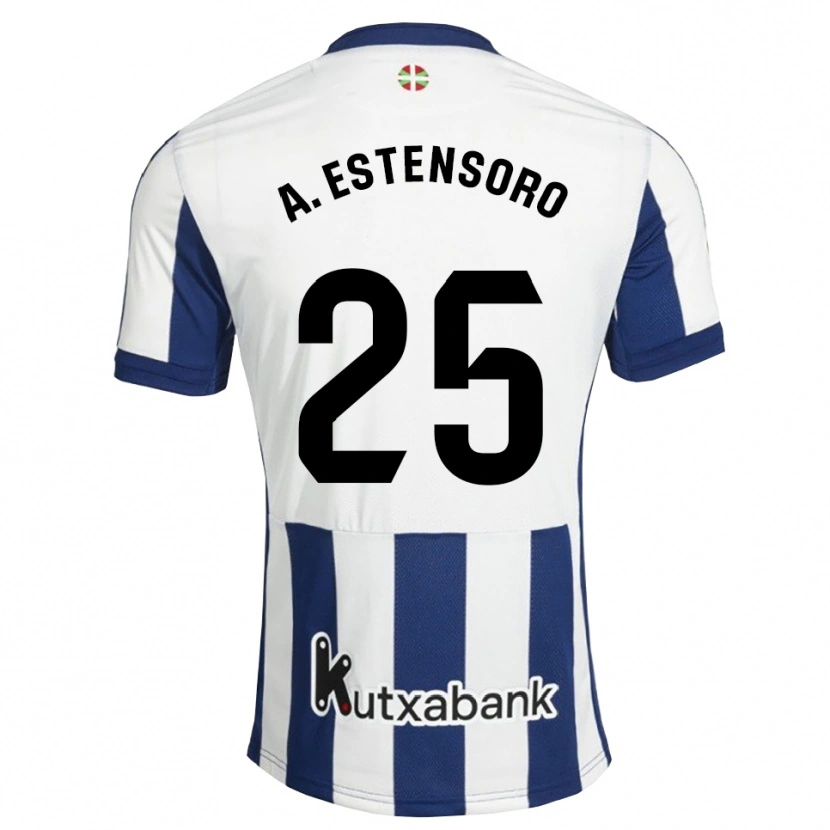 Danxen Mænd Alazne Estensoro #25 Marinehvid Gyldenrod Hjemmebane Spillertrøjer 2026/27 Trøje T-Shirt