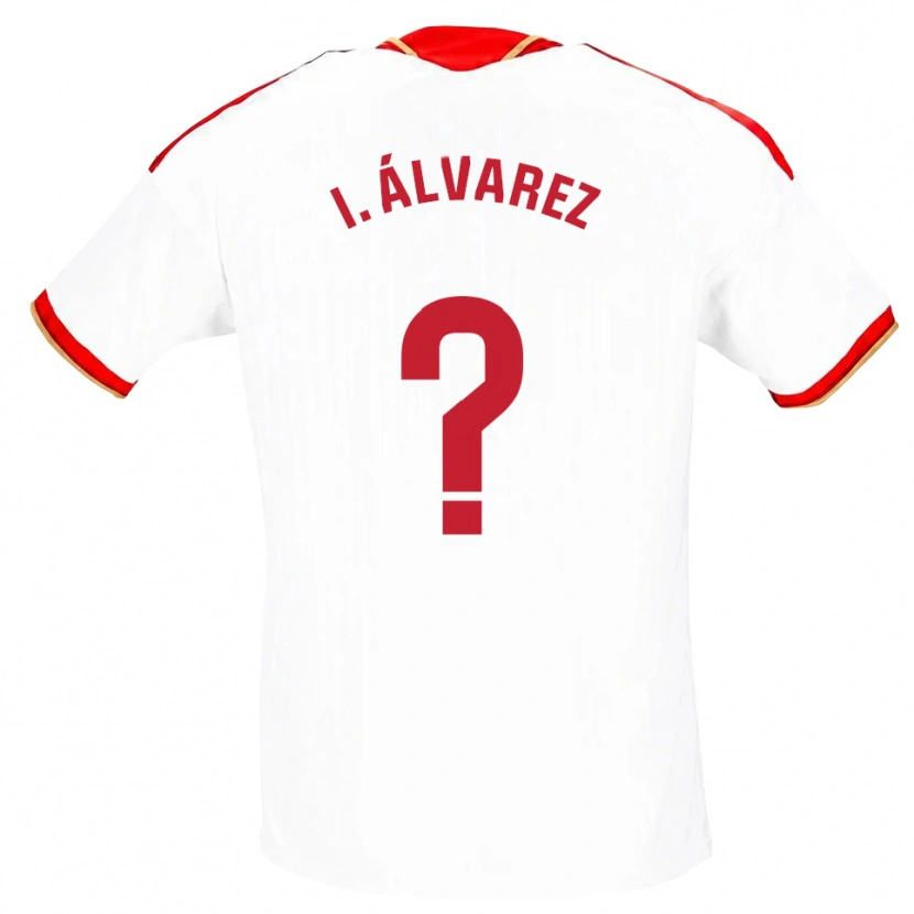 Danxen Mænd Isabel Álvarez #0 Hvid Rød Hjemmebane Spillertrøjer 2026/27 Trøje T-Shirt