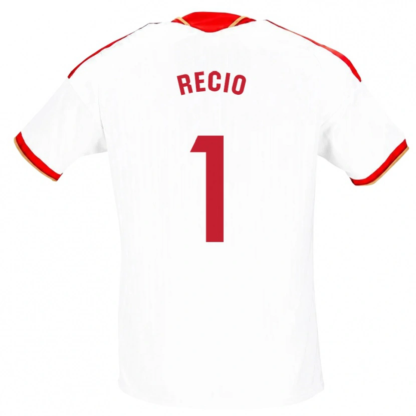 Danxen Mænd Sergio Recio #1 Hvid Rød Hjemmebane Spillertrøjer 2026/27 Trøje T-Shirt