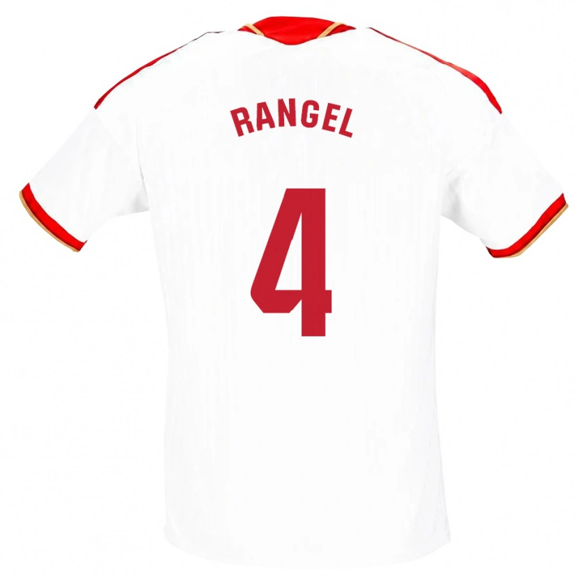 Danxen Mænd Héctor Rangel #4 Hvid Rød Hjemmebane Spillertrøjer 2026/27 Trøje T-Shirt