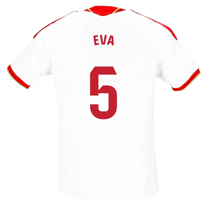 Danxen Mænd Eva Llamas Hernández #5 Hvid Rød Hjemmebane Spillertrøjer 2026/27 Trøje T-Shirt