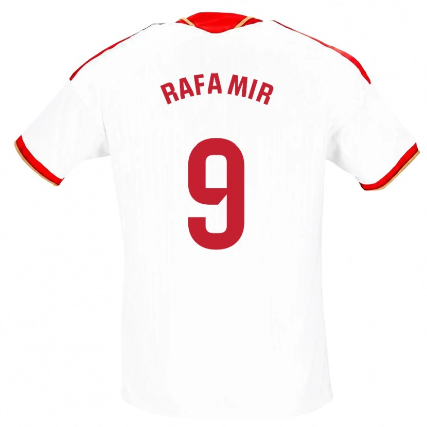 Danxen Mænd Rafa Mir #9 Hvid Rød Hjemmebane Spillertrøjer 2026/27 Trøje T-Shirt