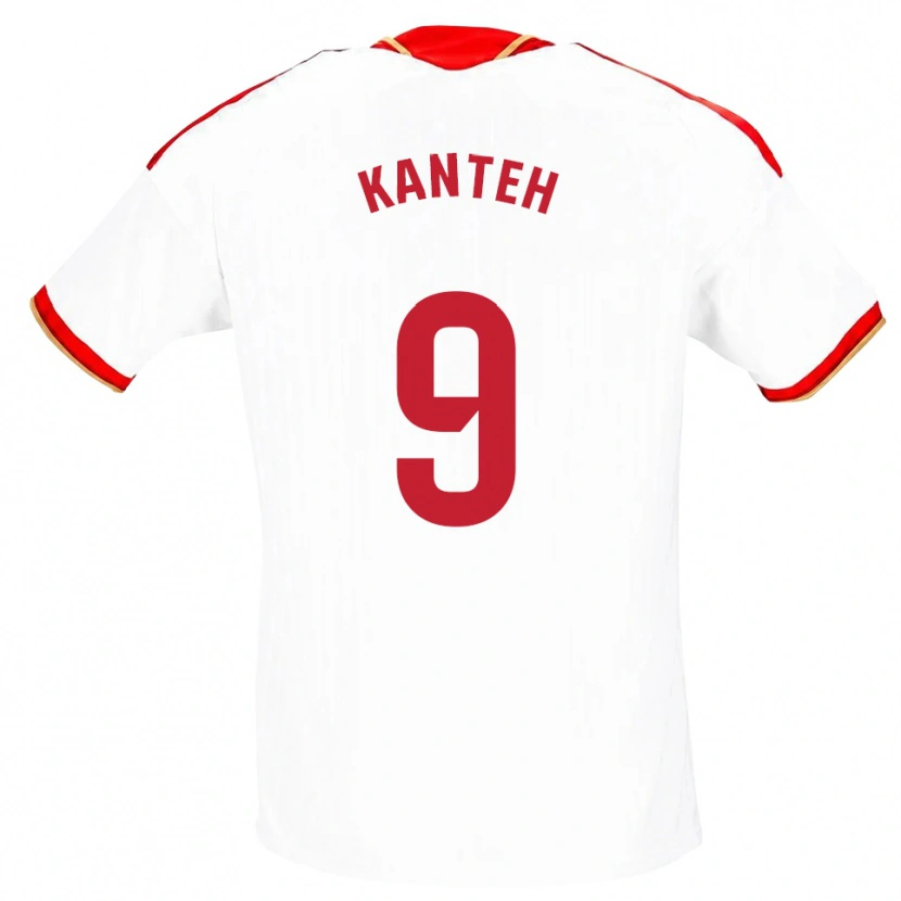 Danxen Mænd Fatoumata Kanteh I Cham #9 Hvid Rød Hjemmebane Spillertrøjer 2026/27 Trøje T-Shirt