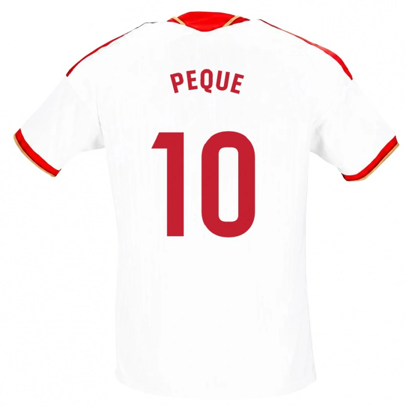 Danxen Mænd Peque Fernández #10 Hvid Rød Hjemmebane Spillertrøjer 2026/27 Trøje T-Shirt