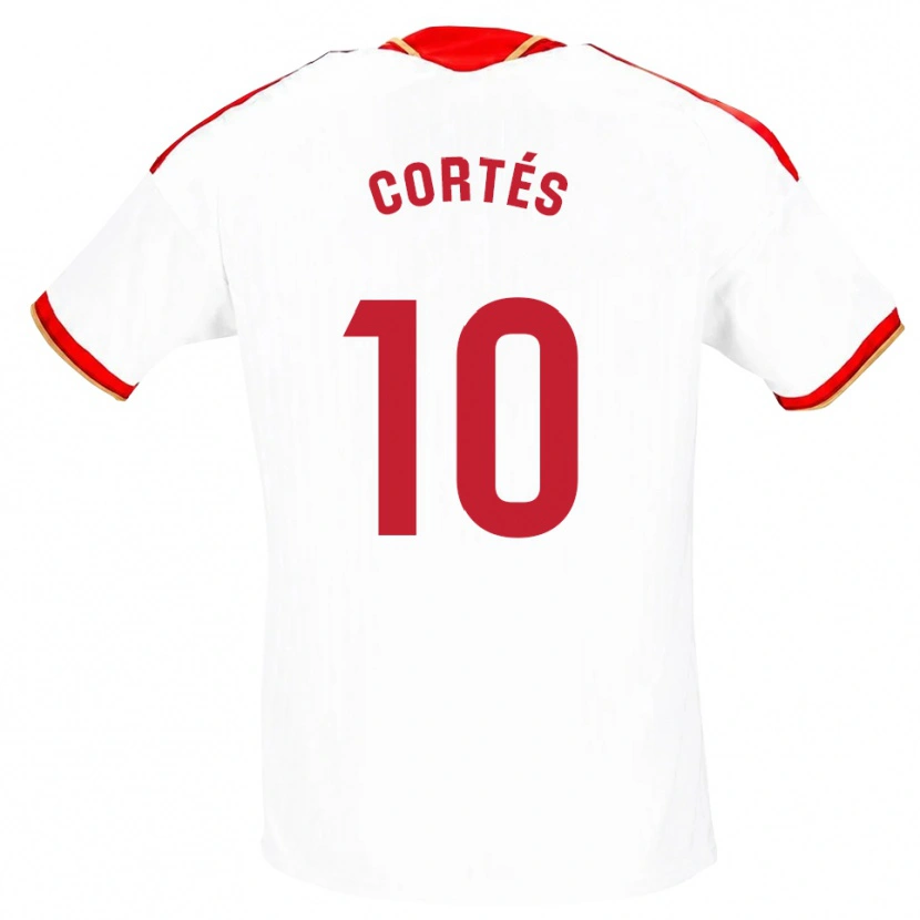 Danxen Mænd Millaray Cortés #10 Hvid Rød Hjemmebane Spillertrøjer 2026/27 Trøje T-Shirt