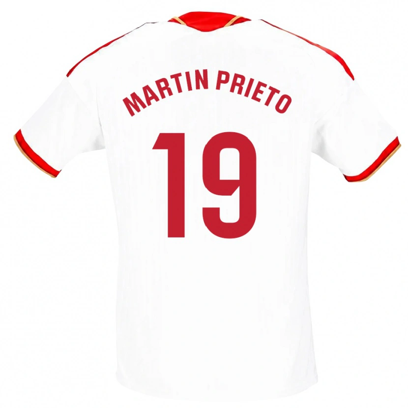 Danxen Mænd Cristina Martín-Prieto Gutiérrez #19 Hvid Rød Hjemmebane Spillertrøjer 2026/27 Trøje T-Shirt