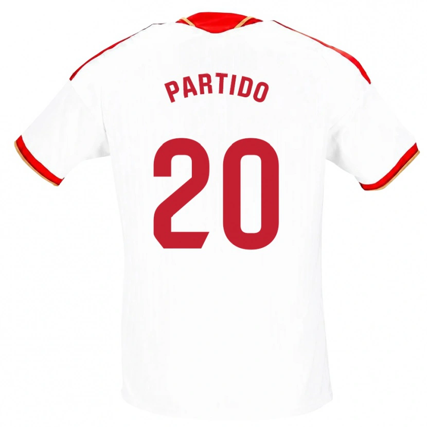 Danxen Mænd Paula Partido #20 Hvid Rød Hjemmebane Spillertrøjer 2026/27 Trøje T-Shirt