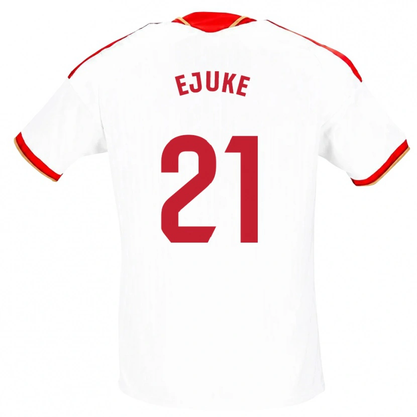 Danxen Mænd Chidera Ejuke #21 Hvid Rød Hjemmebane Spillertrøjer 2026/27 Trøje T-Shirt