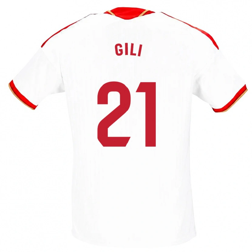 Danxen Mænd Gemma Gili #21 Hvid Rød Hjemmebane Spillertrøjer 2026/27 Trøje T-Shirt
