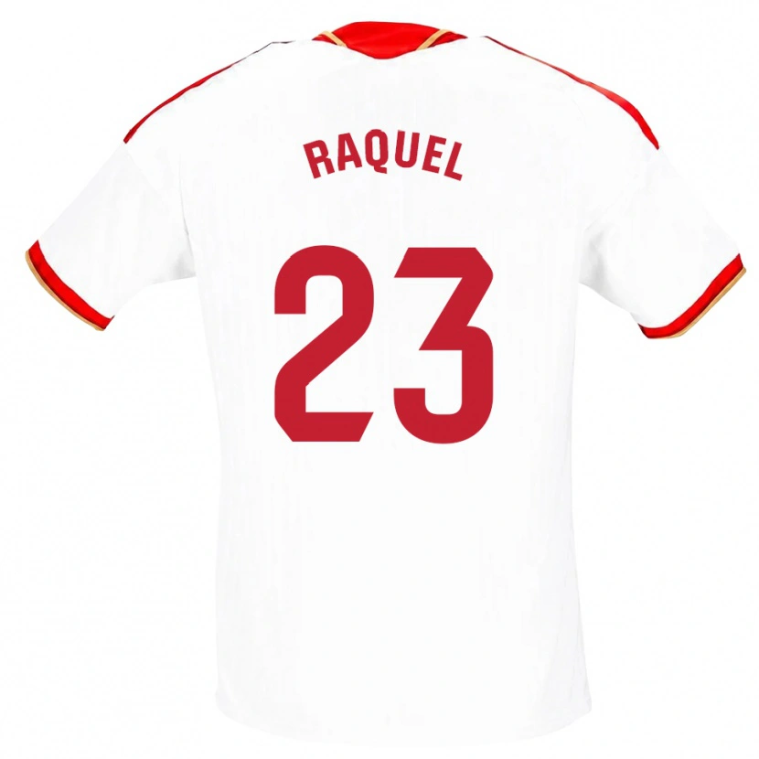 Danxen Mænd Raquel Morcillo #23 Hvid Rød Hjemmebane Spillertrøjer 2026/27 Trøje T-Shirt