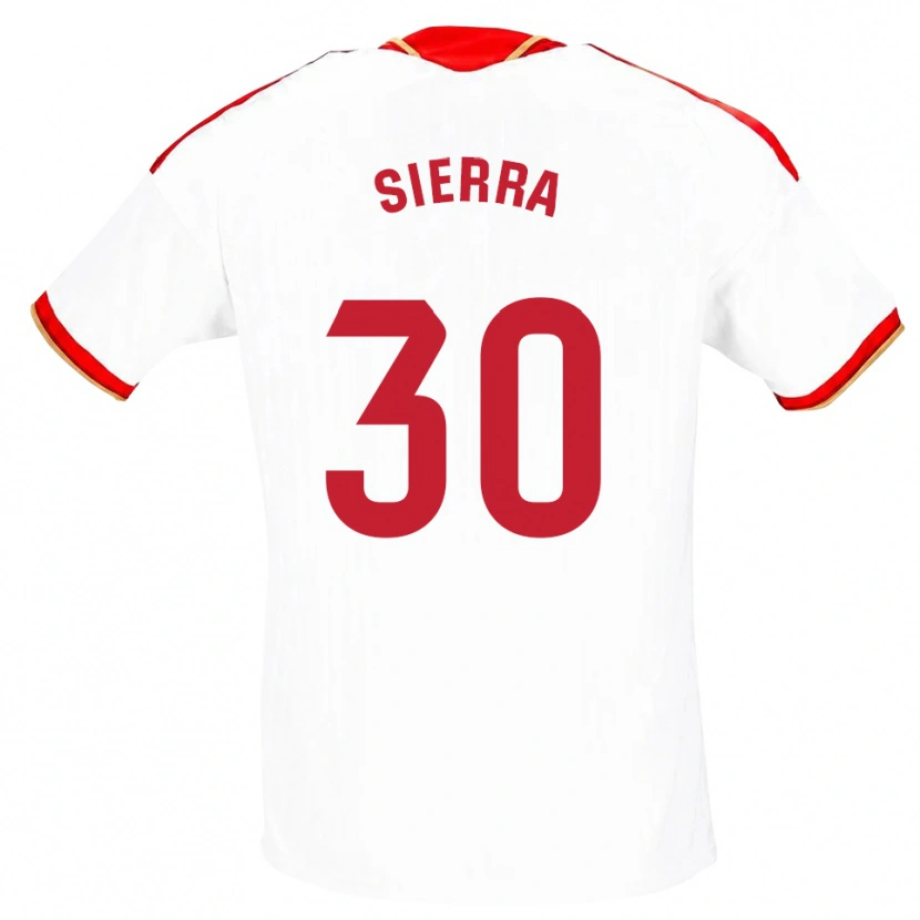 Danxen Mænd Miguel Sierra #30 Hvid Rød Hjemmebane Spillertrøjer 2026/27 Trøje T-Shirt