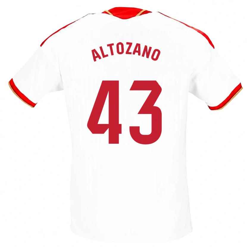 Danxen Mænd Edu Altozano #43 Hvid Rød Hjemmebane Spillertrøjer 2026/27 Trøje T-Shirt