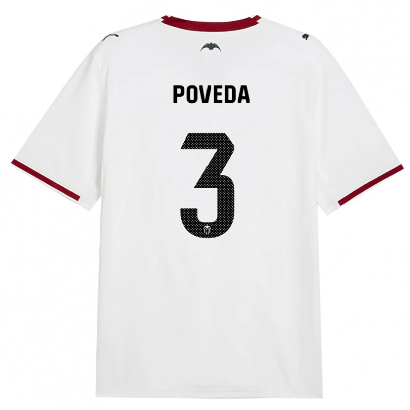 Danxen Mænd Hugo Poveda #3 Sort Hvid Rød Gul Hjemmebane Spillertrøjer 2026/27 Trøje T-Shirt
