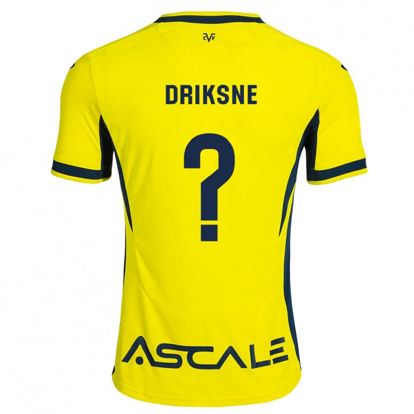 Danxen Mænd Daniels Driksne #0 Gul Sort Rød Hjemmebane Spillertrøjer 2026/27 Trøje T-Shirt