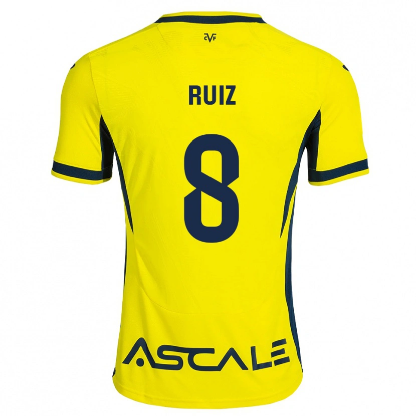 Danxen Mænd Adri Ruiz #8 Gul Sort Rød Hjemmebane Spillertrøjer 2026/27 Trøje T-Shirt