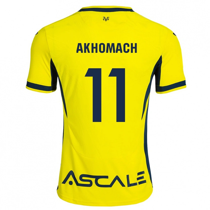 Danxen Mænd Ilias Akhomach #11 Gul Sort Rød Hjemmebane Spillertrøjer 2026/27 Trøje T-Shirt