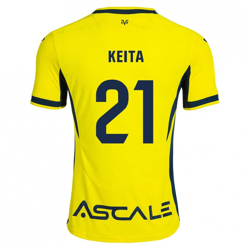 Danxen Mænd Manfa Keita #21 Gul Sort Rød Hjemmebane Spillertrøjer 2026/27 Trøje T-Shirt