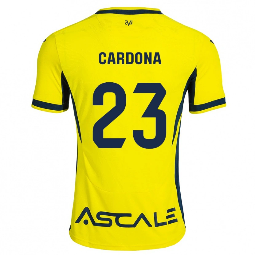 Danxen Mænd Sergi Cardona #23 Gul Sort Rød Hjemmebane Spillertrøjer 2026/27 Trøje T-Shirt