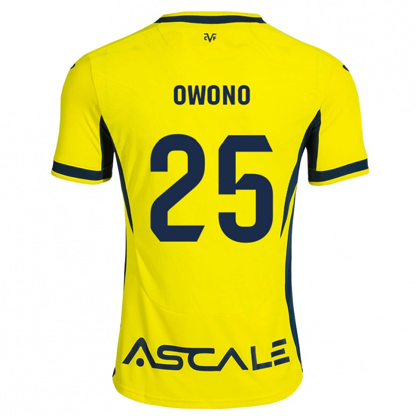 Danxen Mænd Roberto Owono #25 Gul Sort Rød Hjemmebane Spillertrøjer 2026/27 Trøje T-Shirt