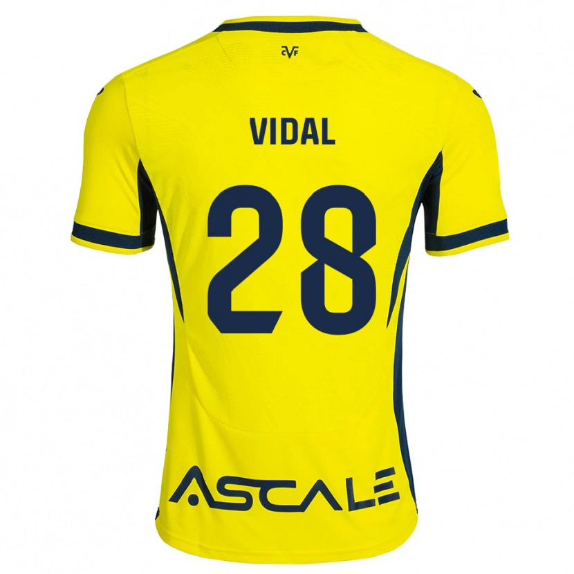 Danxen Mænd Aran Vidal #28 Gul Sort Rød Hjemmebane Spillertrøjer 2026/27 Trøje T-Shirt