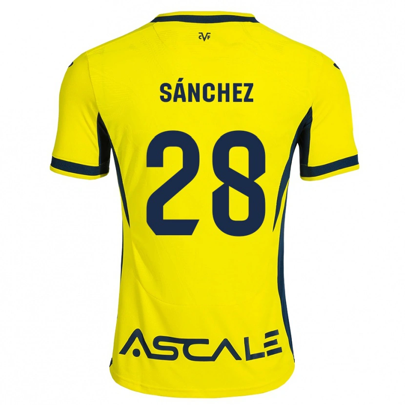 Danxen Mænd Edu Sánchez #28 Gul Sort Rød Hjemmebane Spillertrøjer 2026/27 Trøje T-Shirt