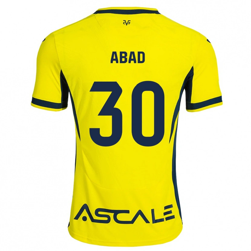 Danxen Mænd Iker Abad #30 Gul Sort Rød Hjemmebane Spillertrøjer 2026/27 Trøje T-Shirt