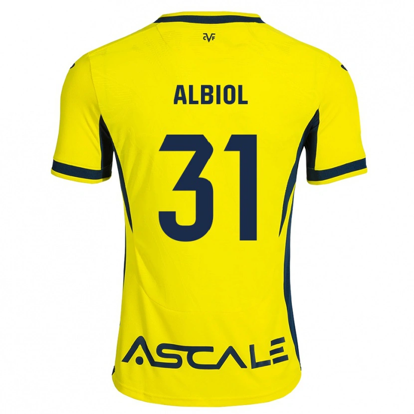 Danxen Mænd Thiago Albiol #31 Gul Sort Rød Hjemmebane Spillertrøjer 2026/27 Trøje T-Shirt
