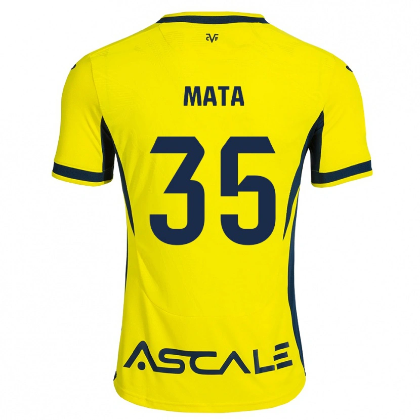 Danxen Mænd Jordi Mata #35 Gul Sort Rød Hjemmebane Spillertrøjer 2026/27 Trøje T-Shirt