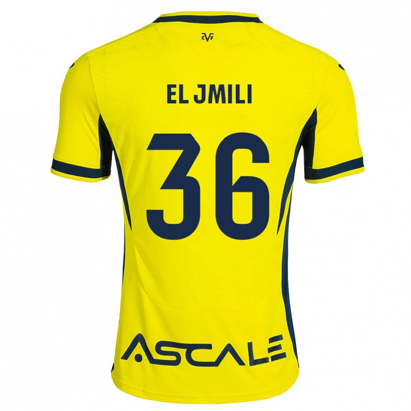 Danxen Mænd Nizar El Jmili #36 Gul Sort Rød Hjemmebane Spillertrøjer 2026/27 Trøje T-Shirt