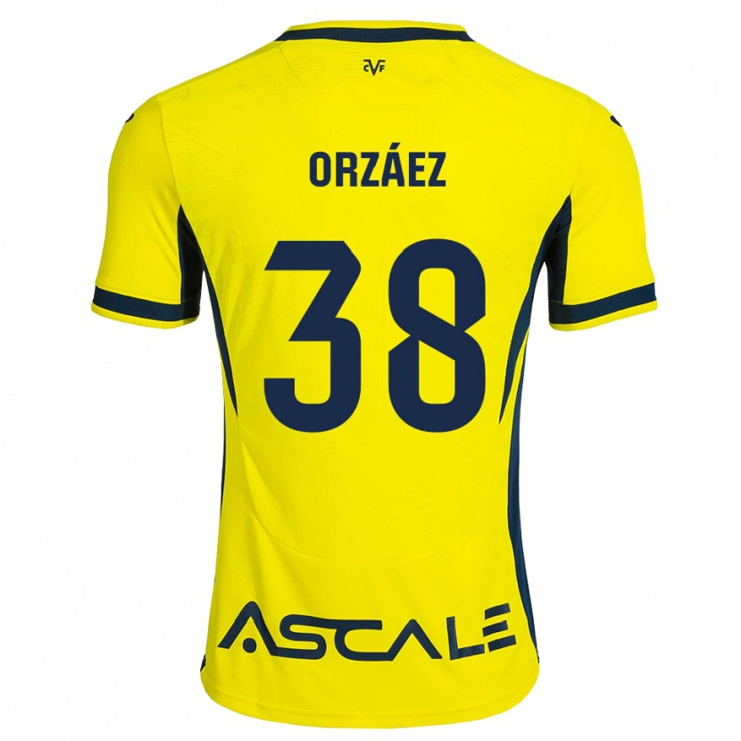 Danxen Mænd Sergio Orzáez #38 Gul Sort Rød Hjemmebane Spillertrøjer 2026/27 Trøje T-Shirt