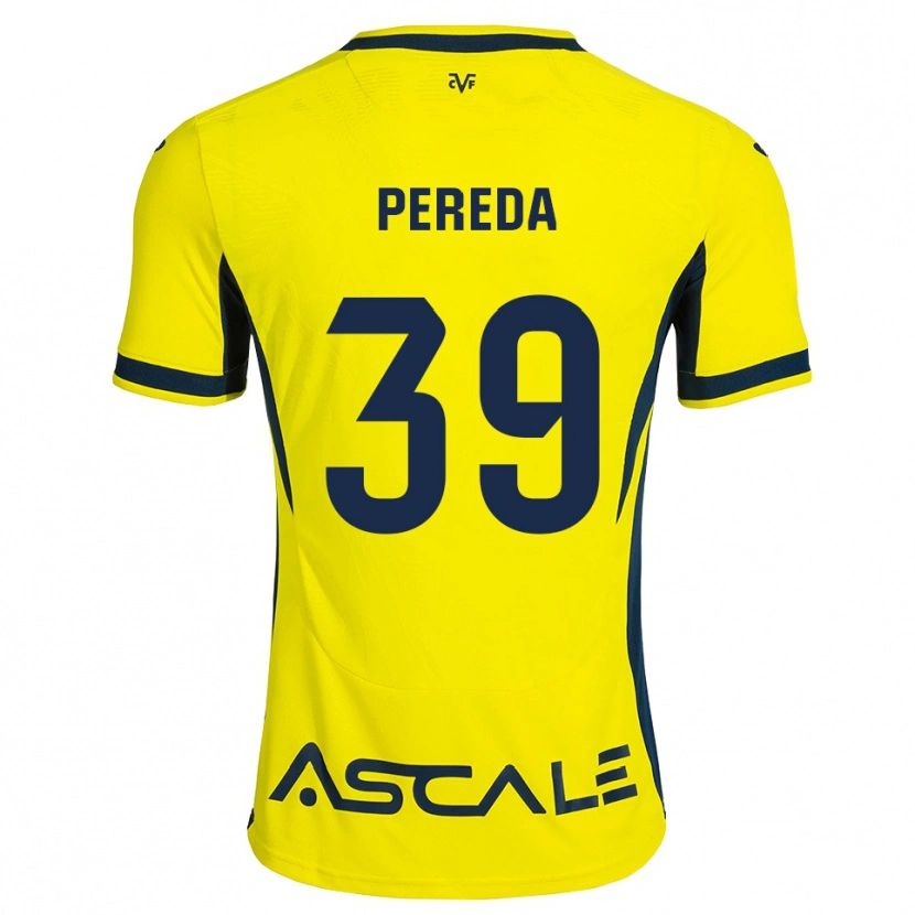 Danxen Mænd Pablo Pereda #39 Gul Sort Rød Hjemmebane Spillertrøjer 2026/27 Trøje T-Shirt