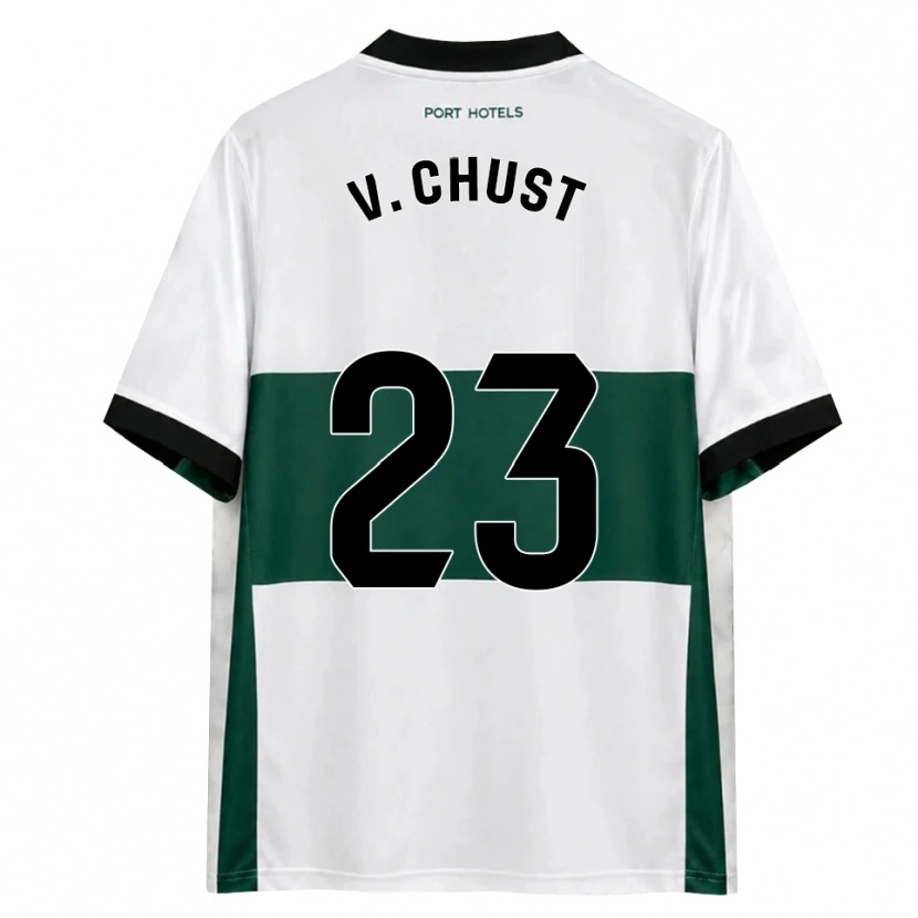 Danxen Mænd Víctor Chust #23 Grøn Hvid Rød Hjemmebane Spillertrøjer 2026/27 Trøje T-Shirt