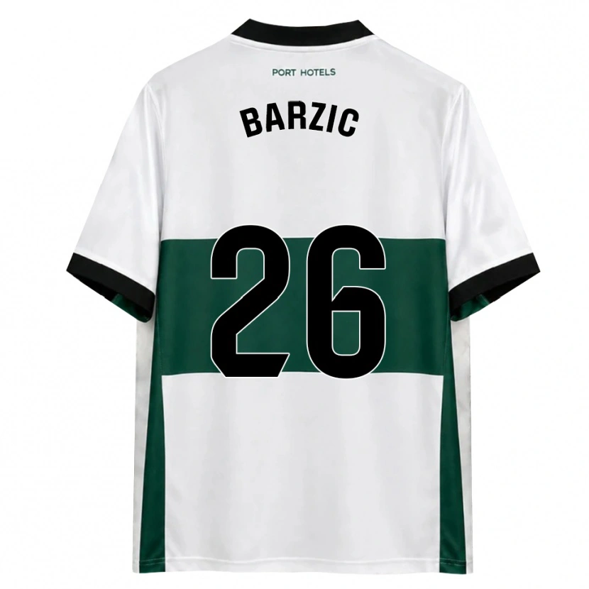 Danxen Mænd Matia Barzic #26 Grøn Hvid Rød Hjemmebane Spillertrøjer 2026/27 Trøje T-Shirt
