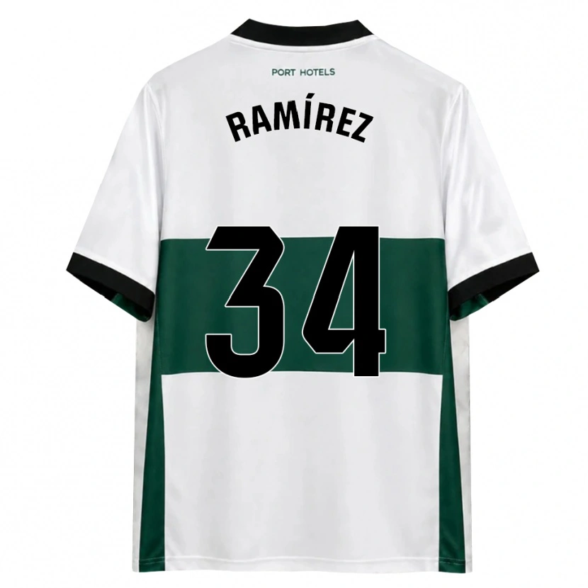 Danxen Mænd Jalmar Ramírez #34 Grøn Hvid Rød Hjemmebane Spillertrøjer 2026/27 Trøje T-Shirt