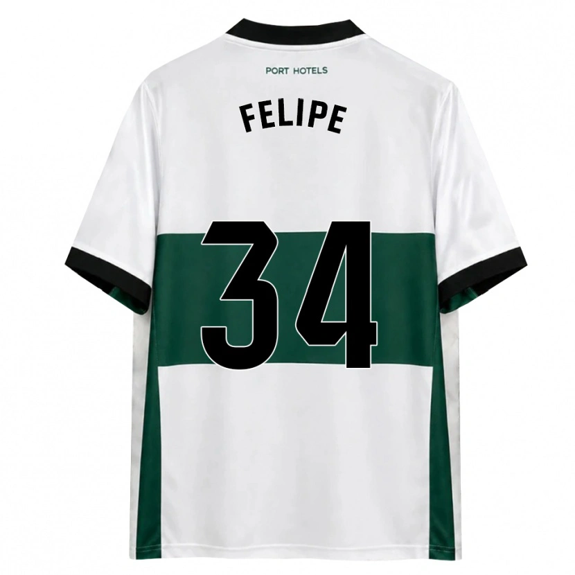 Danxen Mænd Pablo Felipe #34 Grøn Hvid Rød Hjemmebane Spillertrøjer 2026/27 Trøje T-Shirt