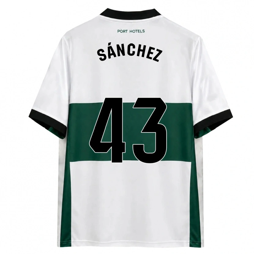 Danxen Mænd Diego Sánchez #43 Grøn Hvid Rød Hjemmebane Spillertrøjer 2026/27 Trøje T-Shirt