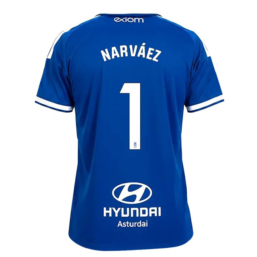 Danxen Mænd Miguel Narváez #1 Mediumblå Hvid Hjemmebane Spillertrøjer 2026/27 Trøje T-Shirt